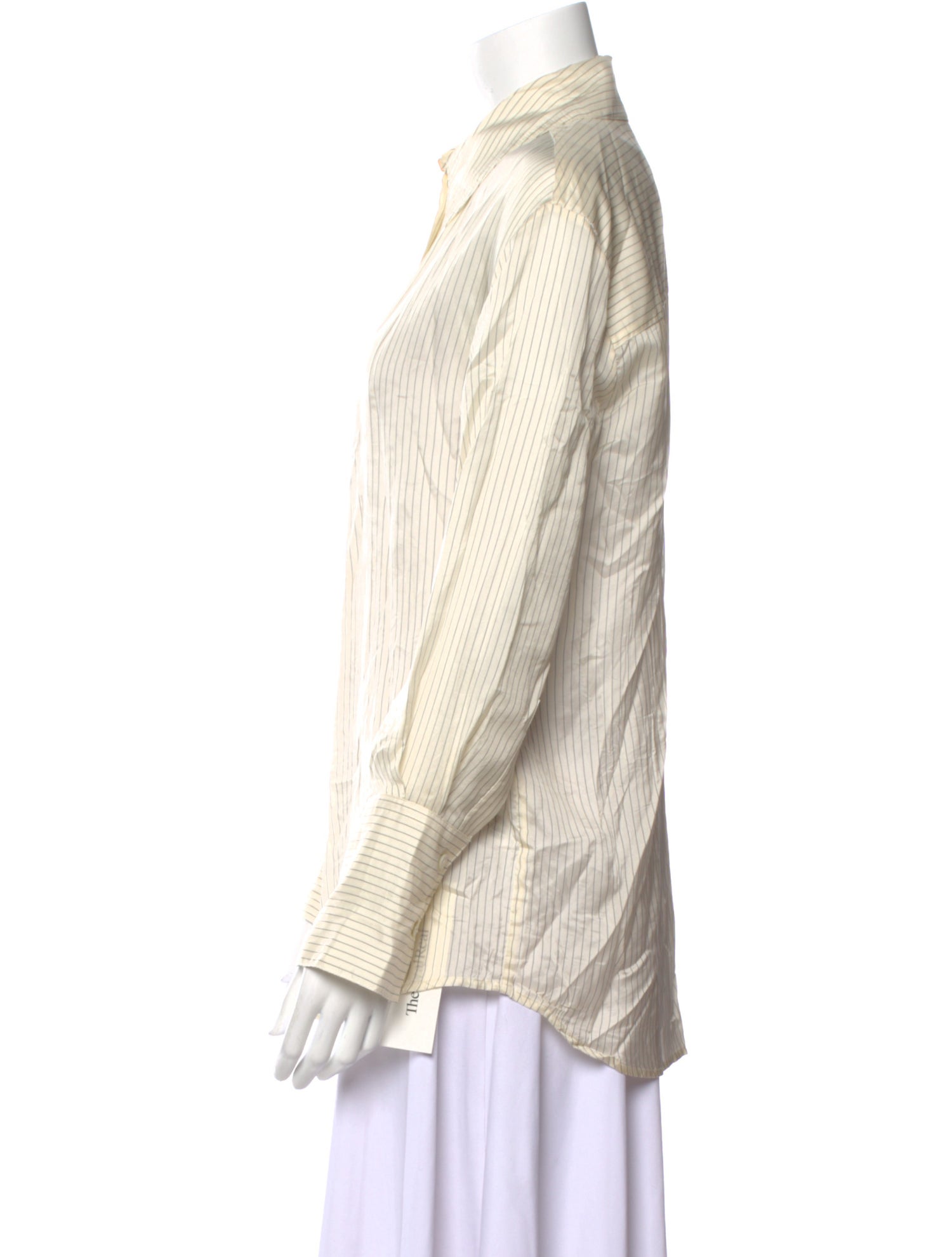 Anine Bing Striped Long Sleeve Button-Up Top