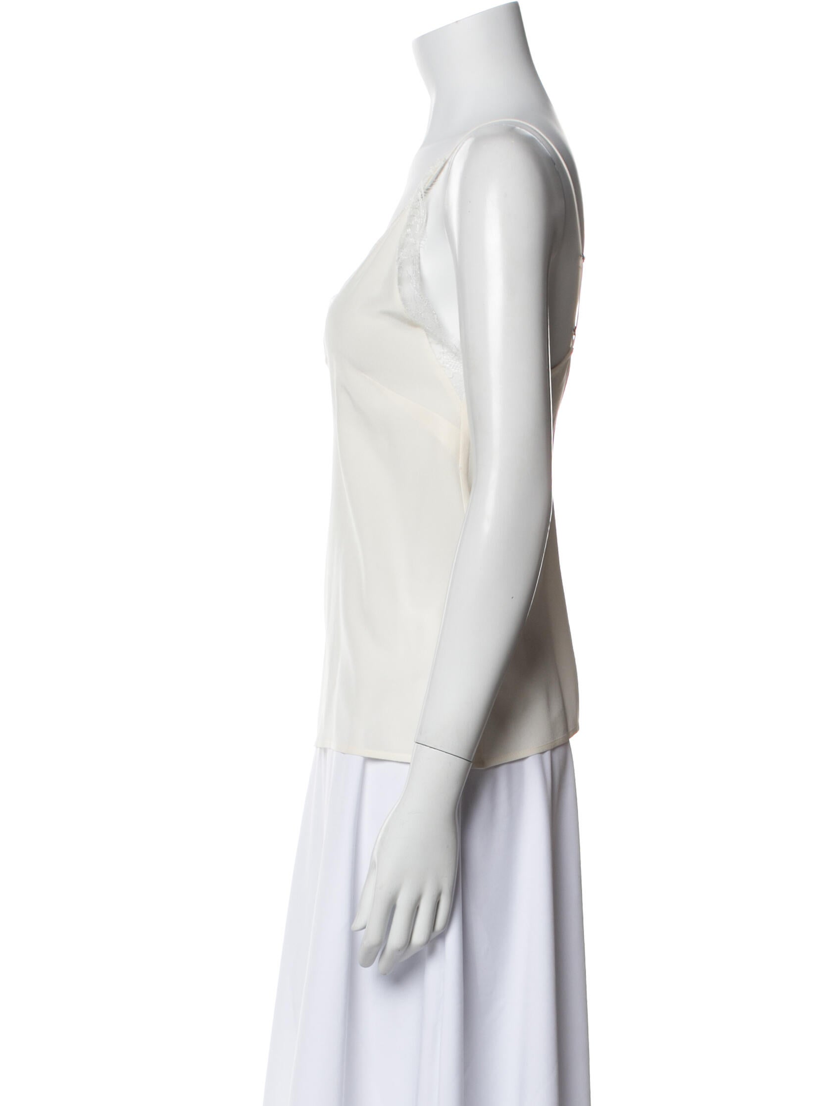 Anine Bing Silk V-Neck Top