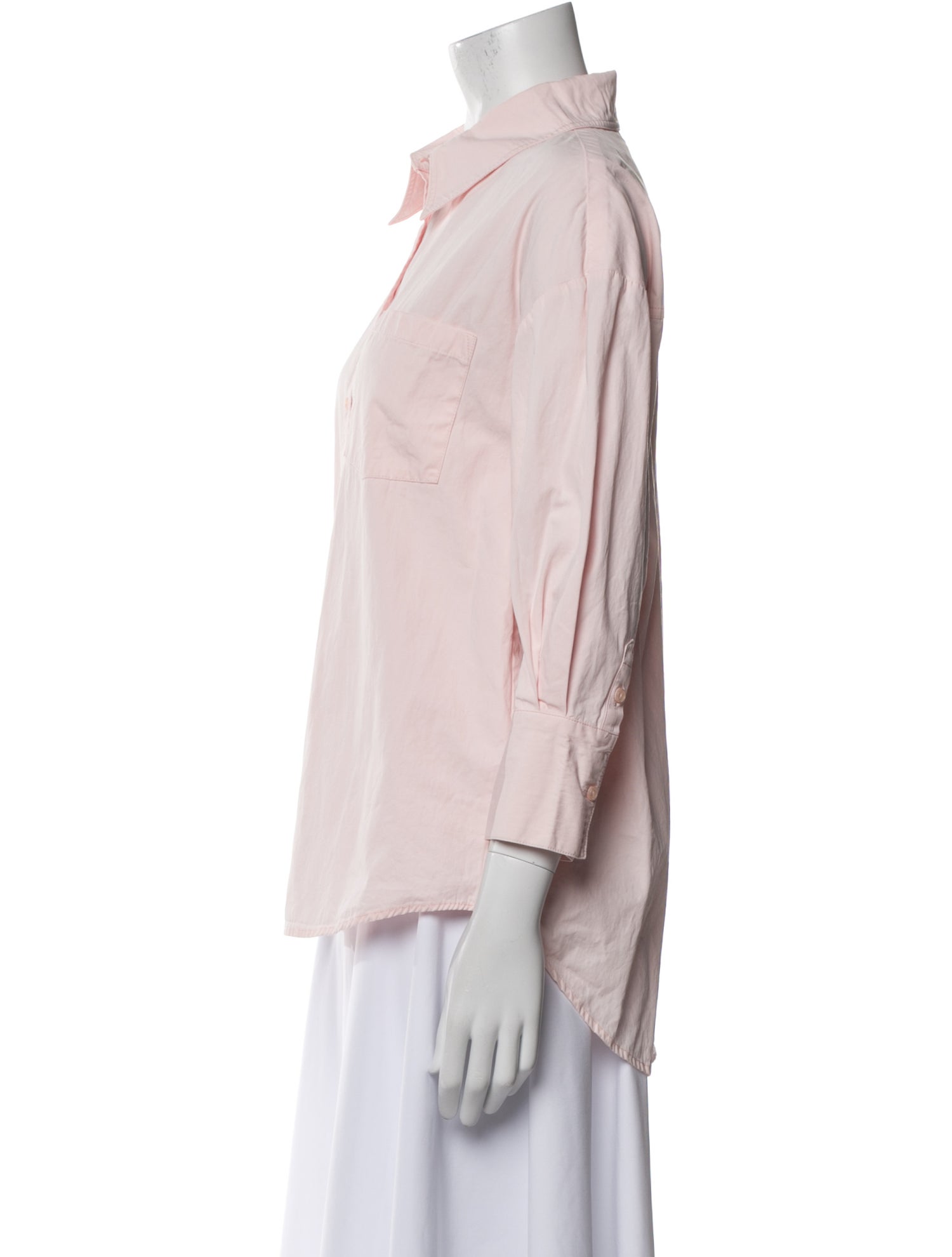 Anine Bing Three-Quarter Sleeve Button-Up Top