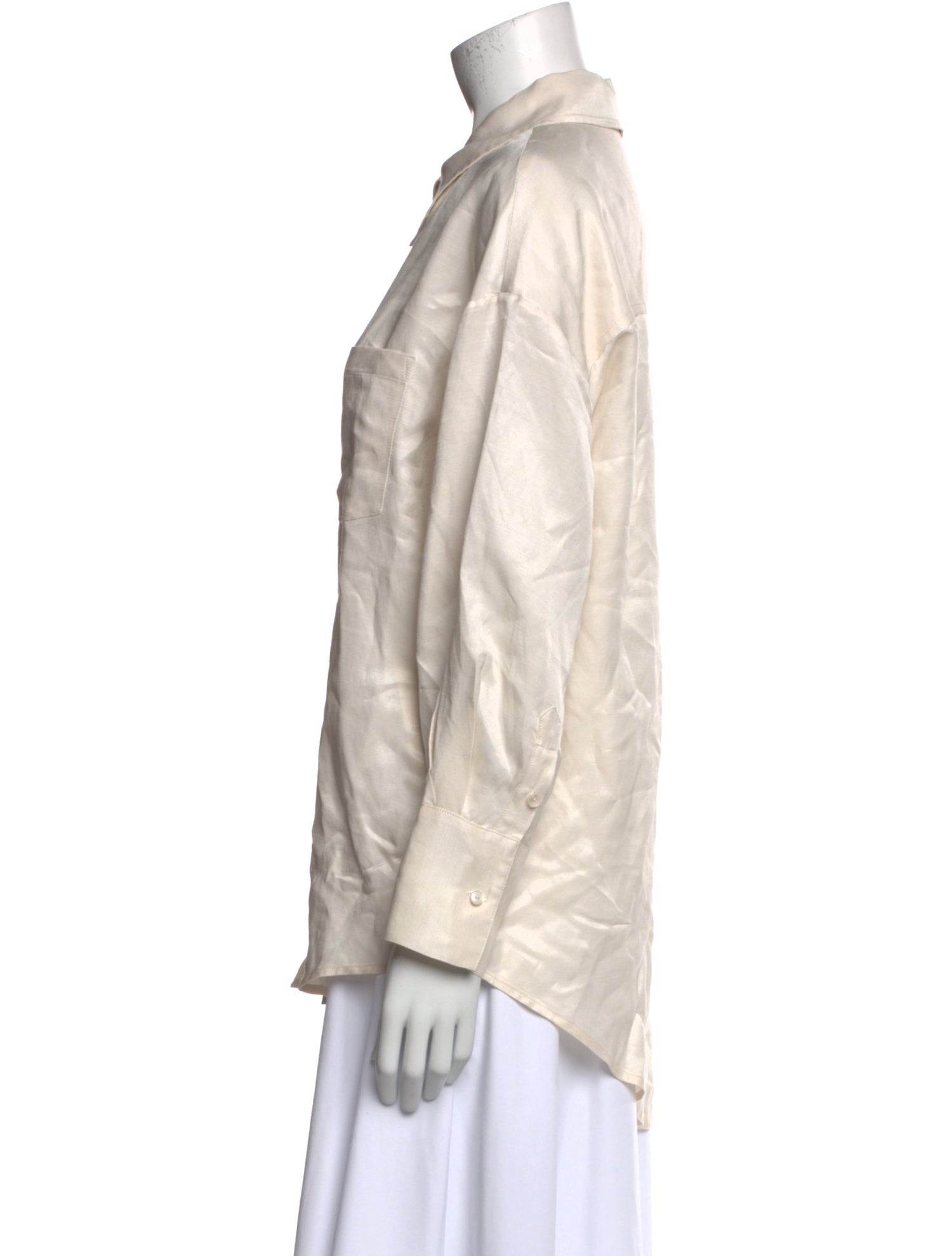 Anine Bing Long Sleeve Button-Up Top