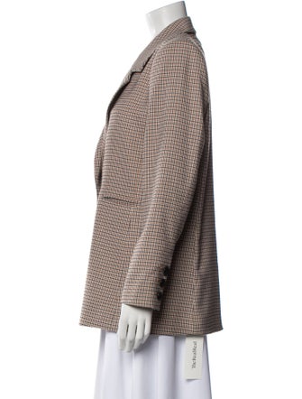 Anine Bing Plaid Print Blazer