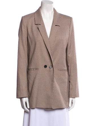 Anine Bing Plaid Print Blazer