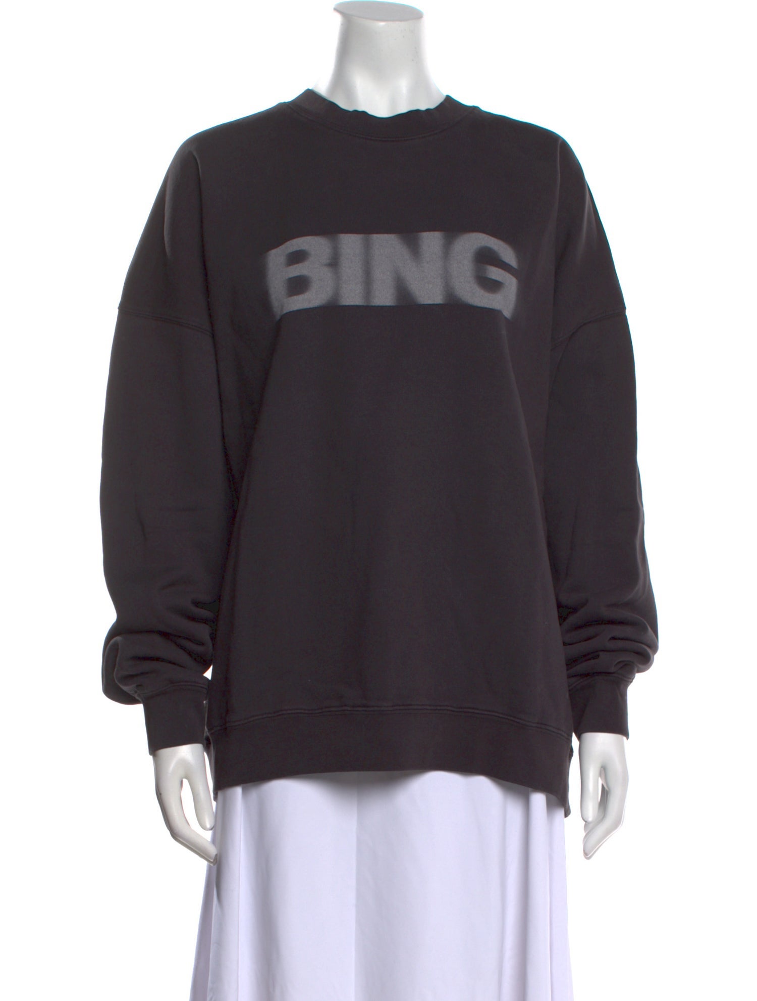 Anine Bing Graphic Print Crew Neck Sweater