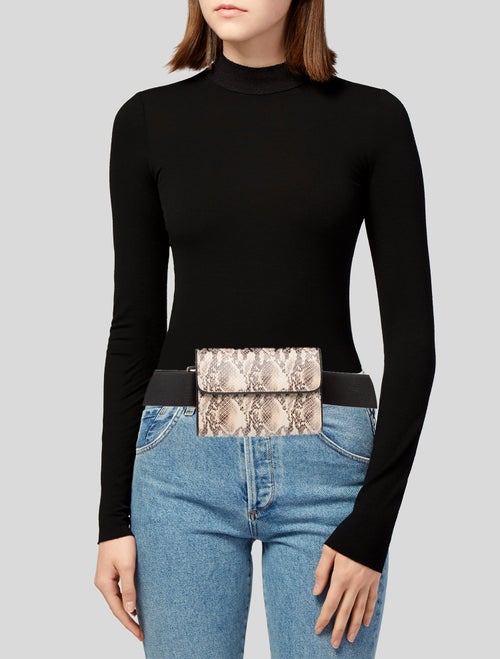 Anine Bing Embossed Leather Belt Bag