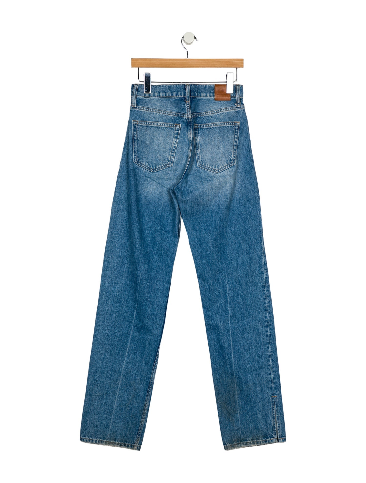 Anine Bing Mid-Rise Straight Leg Jeans