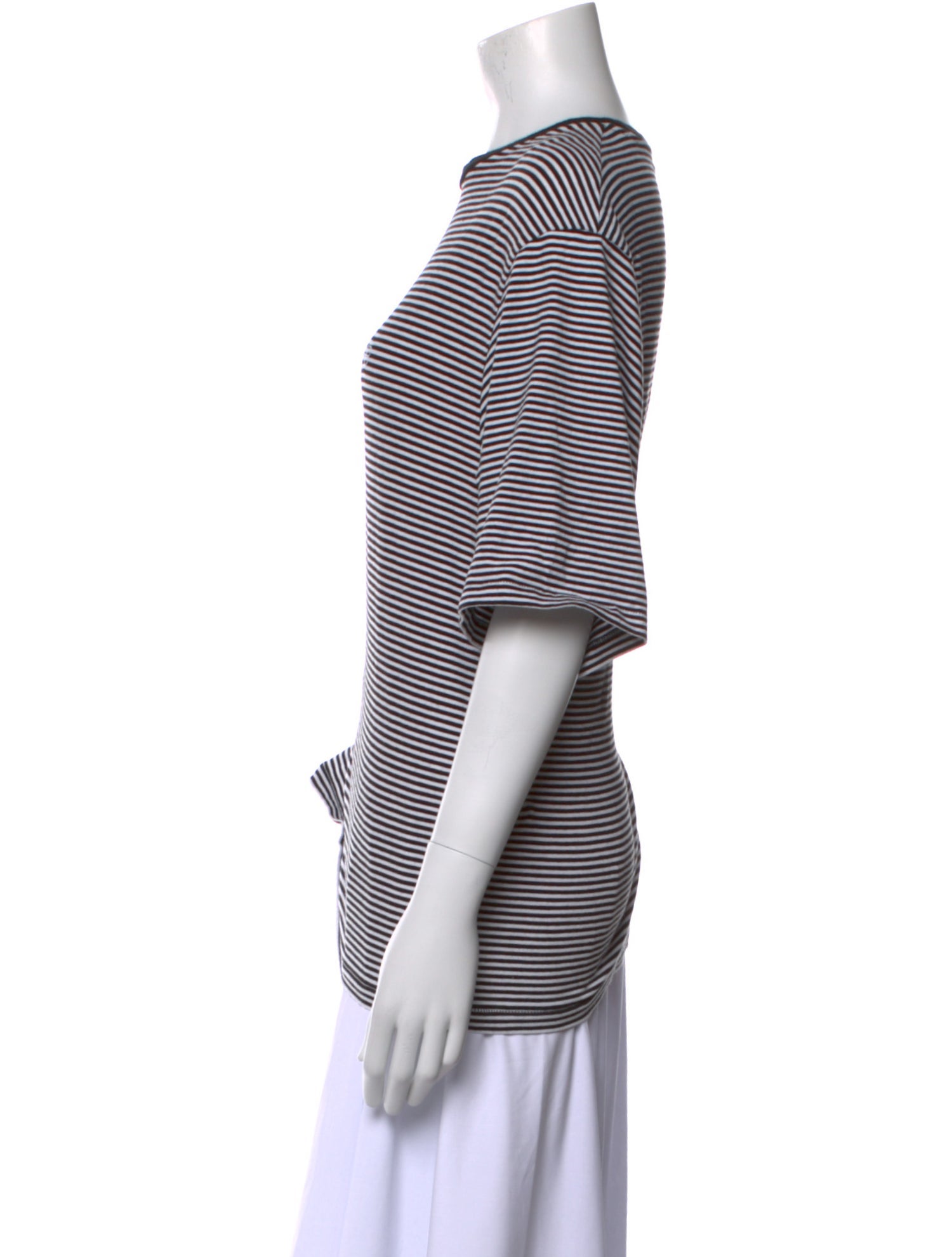 Anine Bing Striped Crew Neck T-Shirt