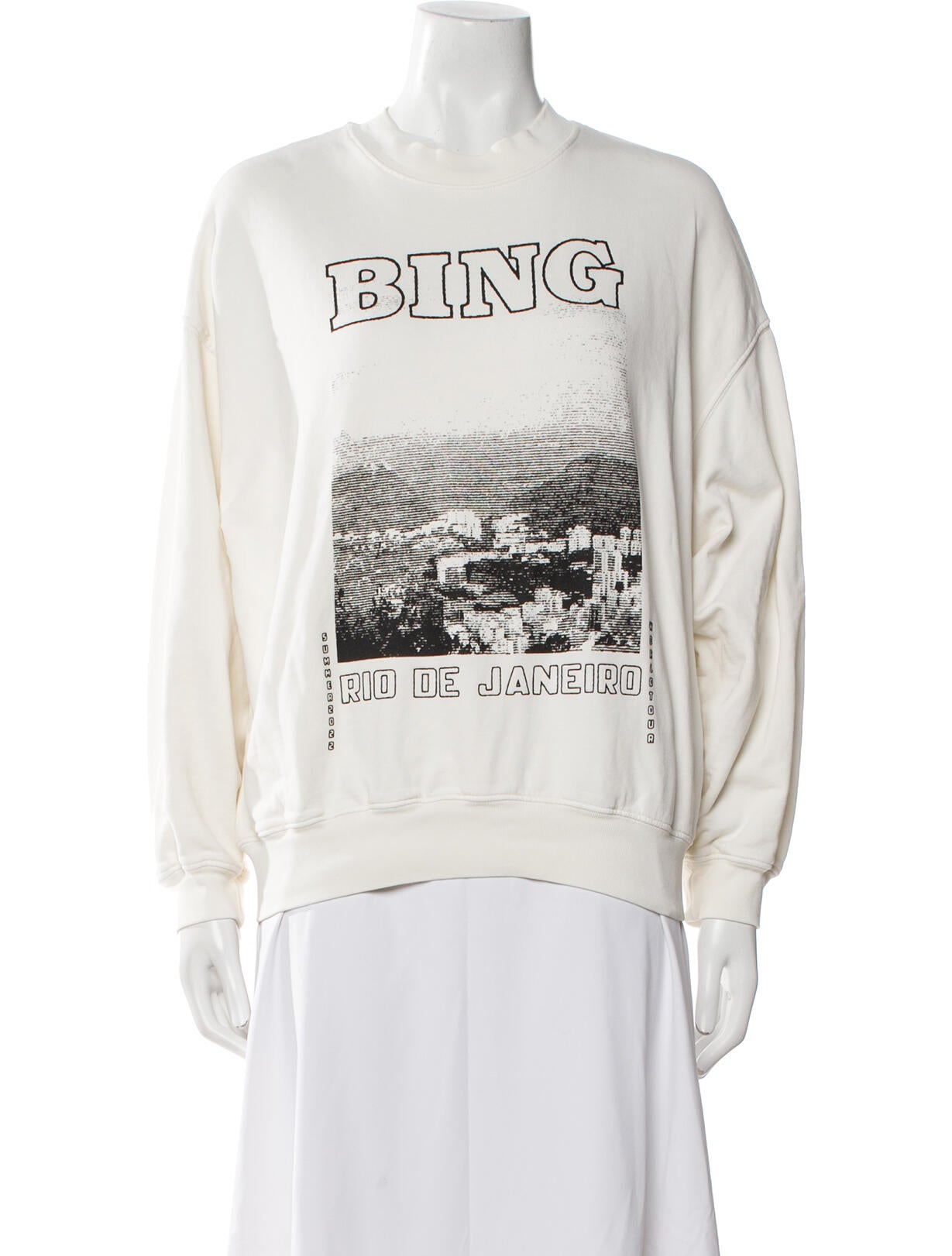 Anine Bing Graphic Print Crew Neck Sweatshirt
