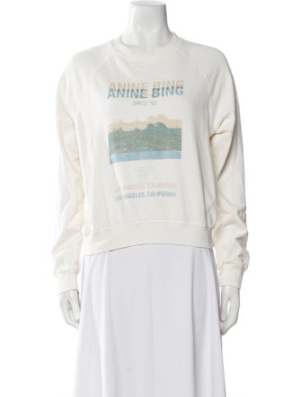 Anine Bing Graphic Print Crew Neck Sweatshirt