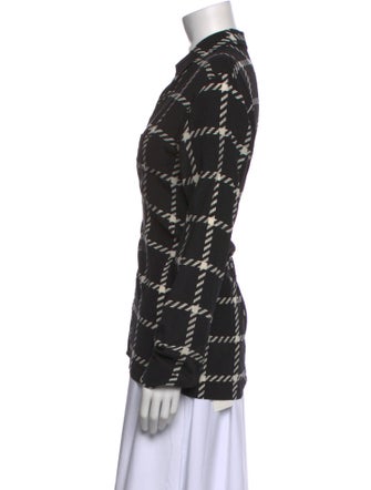 Anine Bing Printed Long Sleeve Button-Up Top