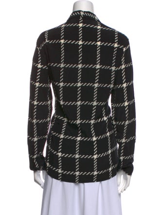 Anine Bing Printed Long Sleeve Button-Up Top