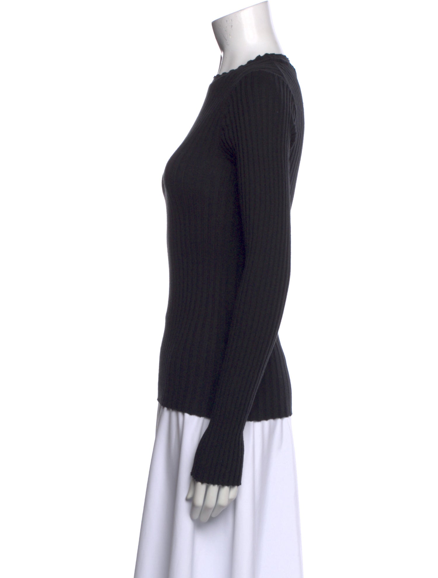 Anine Bing Crew Neck Long Sleeve Top