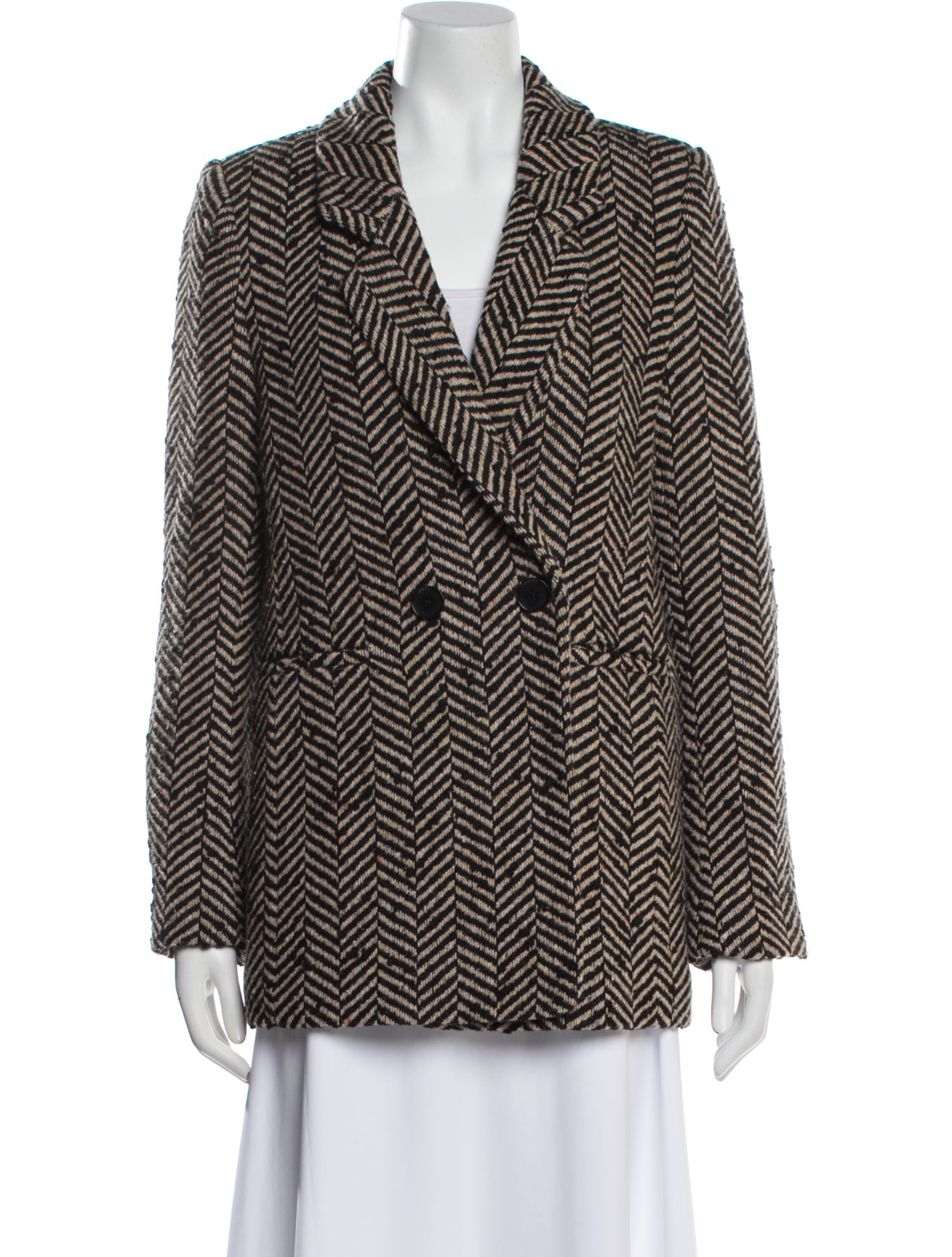 Anine Bing Tweed Pattern Blazer
