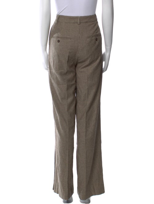 Anine Bing Plaid Print Straight Leg Pants