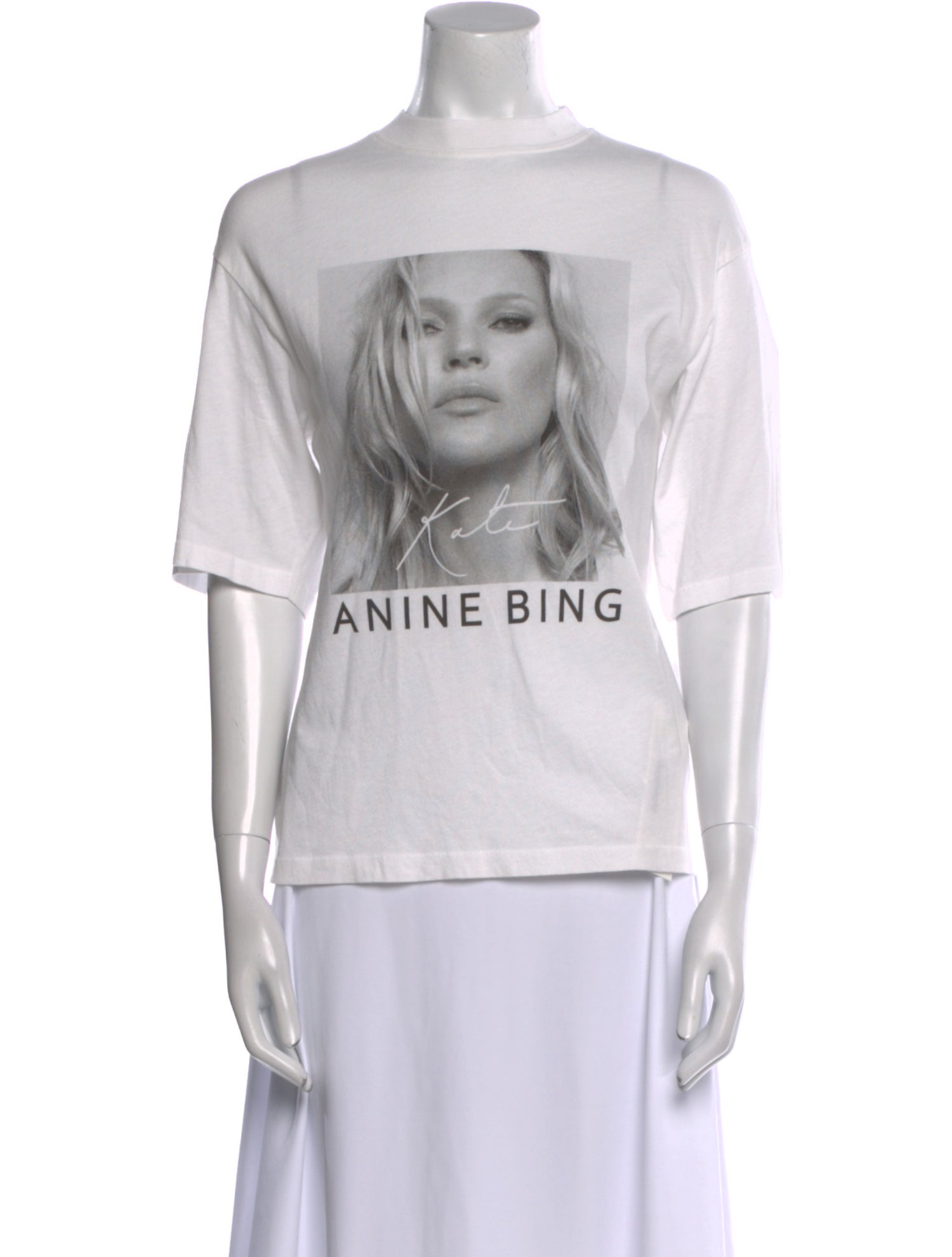 Anine Bing Graphic Print Bateau Neckline T-Shirt