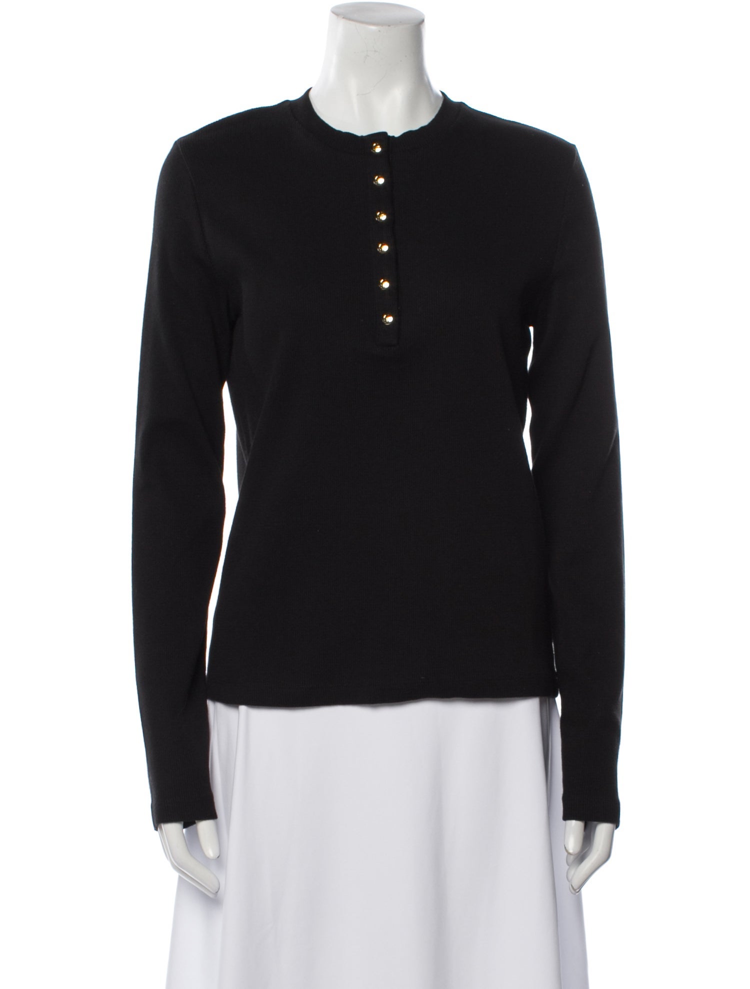 Anine Bing Crew Neck Long Sleeve Top