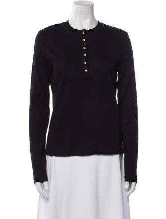 Anine Bing Crew Neck Long Sleeve Top