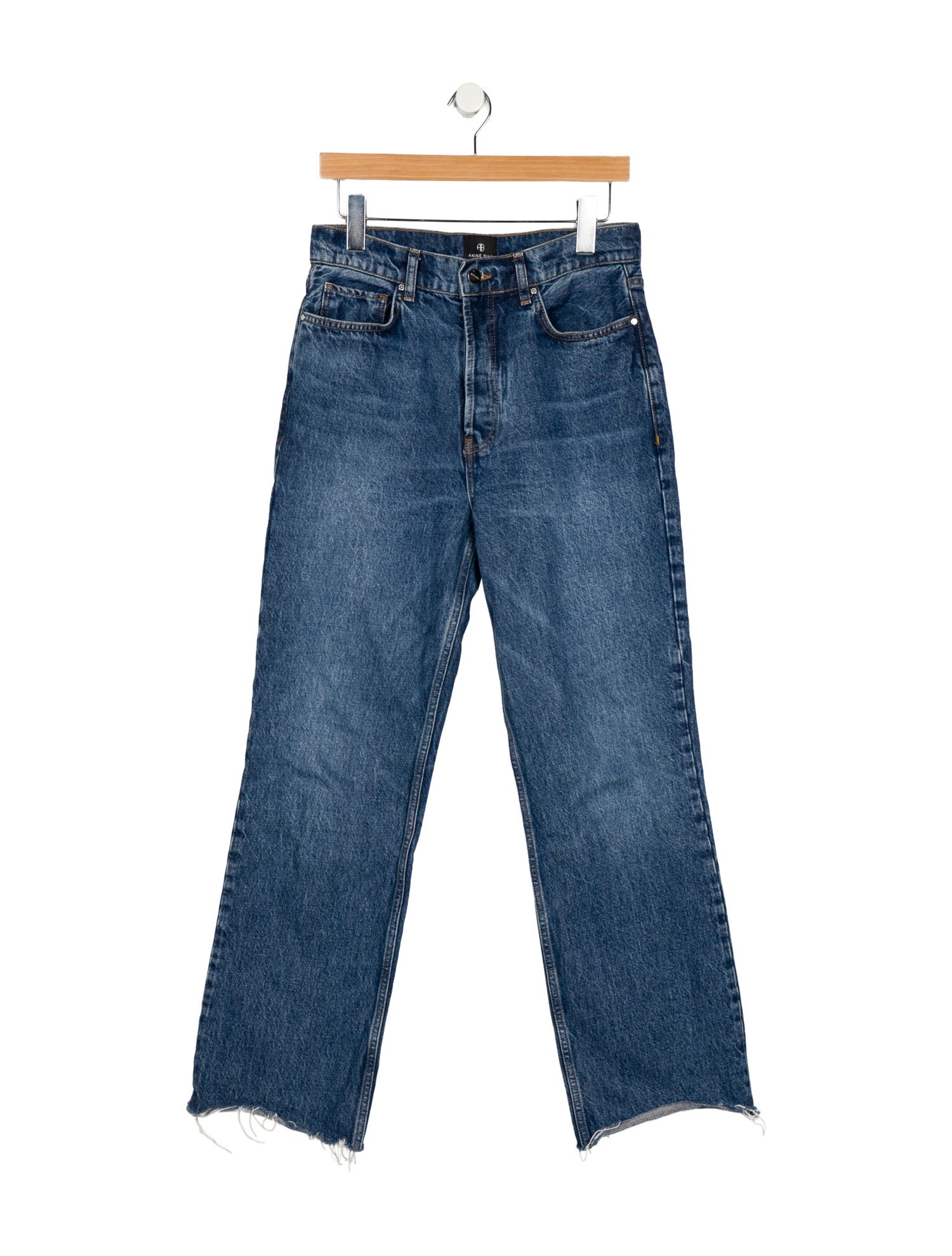 Anine Bing High-Rise Straight Leg Jeans