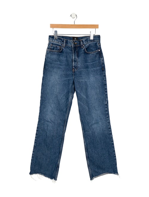 Anine Bing High-Rise Straight Leg Jeans
