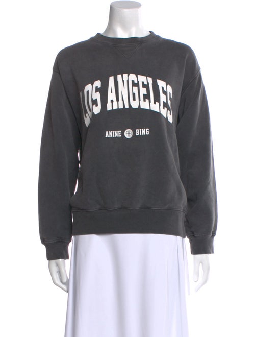Anine Bing Graphic Print Crew Neck Sweatshirt