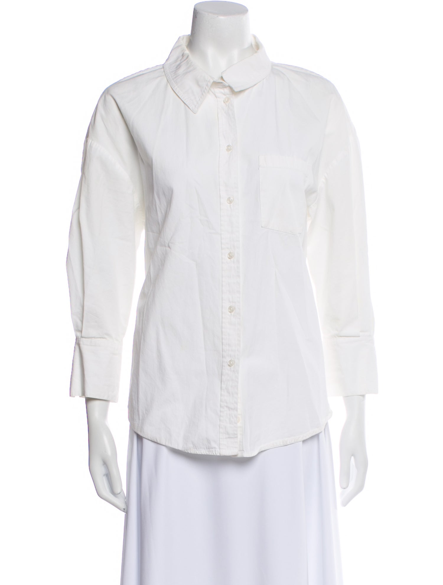 Anine Bing Three-Quarter Sleeve Button-Up Top