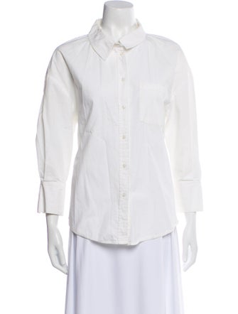 Anine Bing Three-Quarter Sleeve Button-Up Top