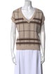 Anine Bing Cashmere Plaid Print Sweater