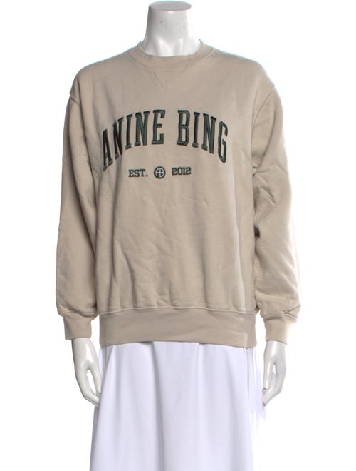 Anine Bing Graphic Print Crew Neck Sweater