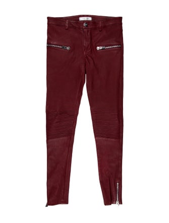 Anine Bing Lamb Leather Skinny Leg Pants