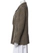 Anine Bing Wool Houndstooth Print Peacoat