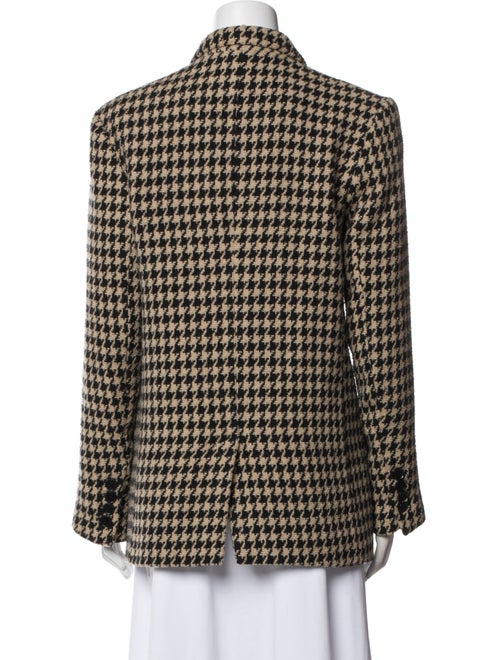 Anine Bing Wool Houndstooth Print Peacoat