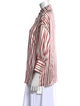 Anine Bing Silk Striped Button-Up Top