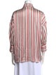 Anine Bing Silk Striped Button-Up Top