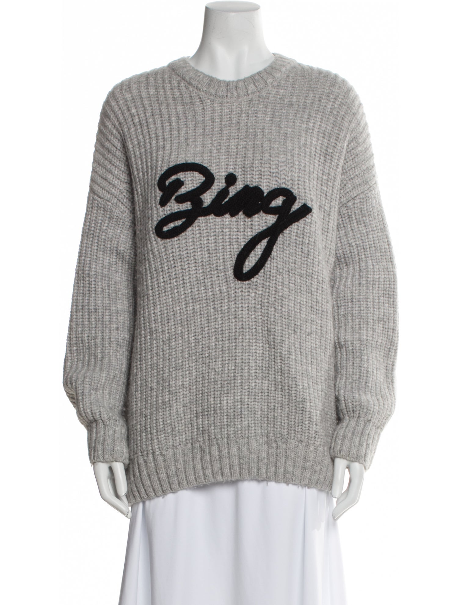 Anine Bing Graphic Print Crew Neck Sweater