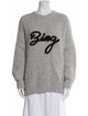 Anine Bing Graphic Print Crew Neck Sweater