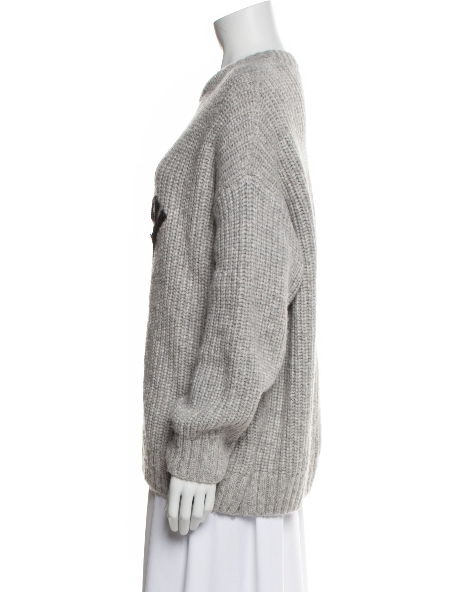 Anine Bing Graphic Print Crew Neck Sweater