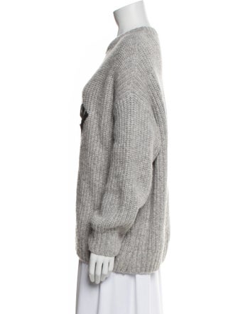 Anine Bing Graphic Print Crew Neck Sweater