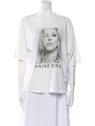 Anine Bing Graphic Print Crew Neck T-Shirt