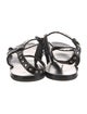 Anine Bing Leather Studded Accents T-Strap Sandals