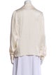 Anine Bing Silk Long Sleeve Button-Up Top