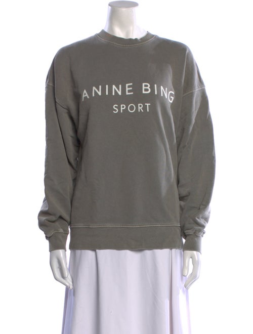 Anine Bing Graphic Print Crew Neck Sweatshirt