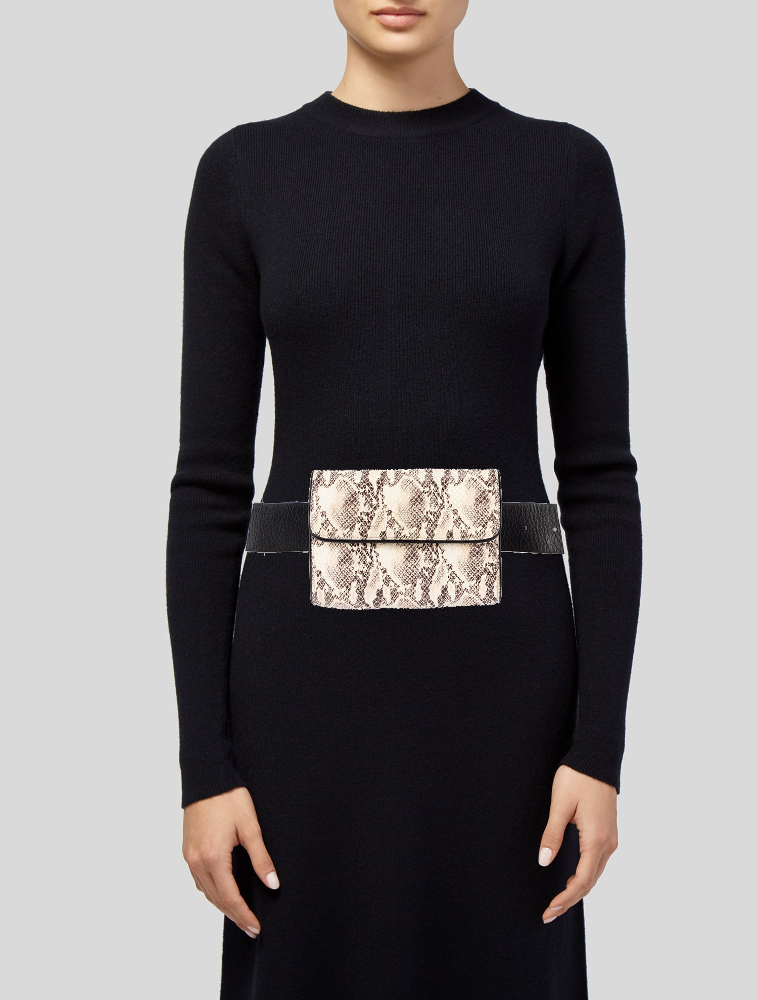 Anine Bing Embossed Leather Belt Bag