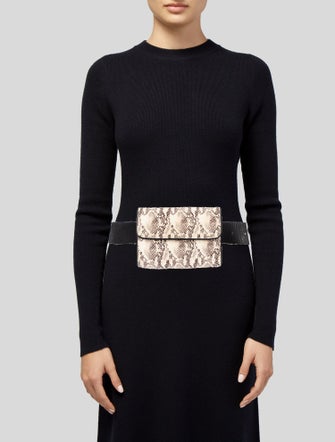Anine Bing Embossed Leather Belt Bag
