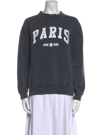 Anine Bing Graphic Print Crew Neck Sweatshirt
