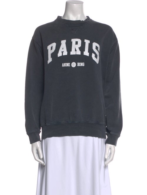 Anine Bing Graphic Print Crew Neck Sweatshirt
