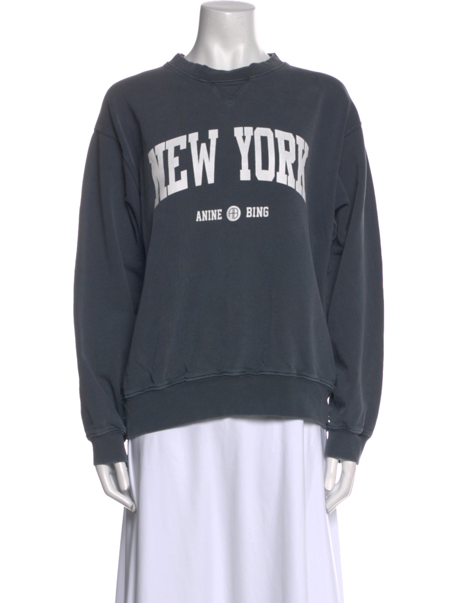 Anine Bing Graphic Print Crew Neck Sweatshirt