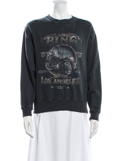 Anine Bing Graphic Print Crew Neck Sweatshirt