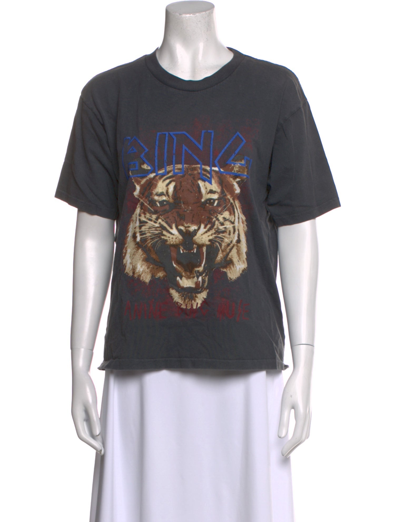 Anine Bing Graphic Print Crew Neck T-Shirt