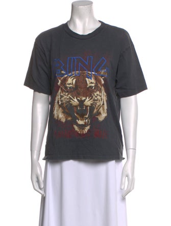 Anine Bing Graphic Print Crew Neck T-Shirt
