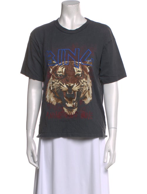 Anine Bing Graphic Print Crew Neck T-Shirt