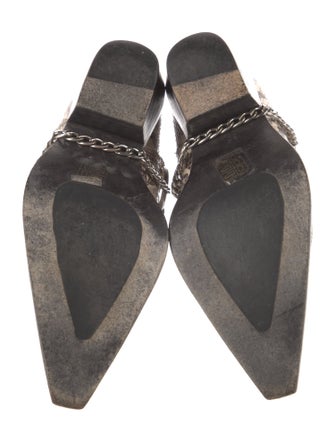 Anine Bing Embossed Leather Animal Print Western Boots